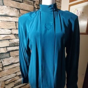ANNE KLEIN Vintage 100% silk blouse